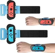GAMSURFING Bracelets for Just Dance 2025/2024/2023/2022 & Zumba Burn It Up, [Black] Adjustable Elastic Bracelets for Nintendo Switch Controller/Switch OLED JoyCons Just Dance Accessories, Pack of 2