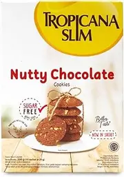Tropicana Slim Nutty Cookies Chocolate, 200gr (1 box)
