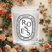 Diptyque Rose Scented Candle - Roses 190g/6.5oz new in box with gift bag