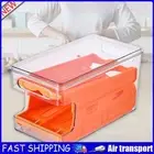 Egg Storage Box Rolling Slide Container Double-layer Food Fridge Drawer (Orange)