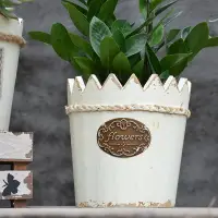 在飛比找樂天市場購物網優惠-美式zakka做舊實木花桶圓形花園原木綠蘿吊盆花器陽臺多肉花