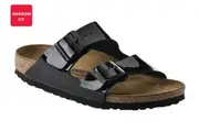 Birkenstock Women's Arizona Birko-Flor Lack Sandal (Black)