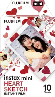 FujiFilm instax mini Heart Sketch Film 10 Pack