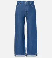 ['S Max Mara] 'S Max Mara Eles mid-rise wide-leg jeans UK 2 blue
