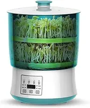 Intelligent Bean Sprouts Machine,Multi-Functional Upgraded Germination Tank, LED Display Control Time Multifunctional Automatic Watering Bean Sprouts Machine,Seeds Sprouting Maker