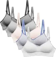 [Phennie's] Bras for Teens Girls Training Bra Cotton Wireless Light Padded 10-18 Years A B Cup