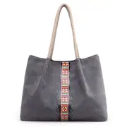 Women Durable Canvas Casual Retro Elegant Vintage Large Capacity Handbag