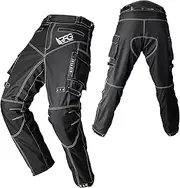 RFG Dual Sport Motorcycle Pants for Men with Water Resistant Cordura Textile Fabric & Impact Protection Armor