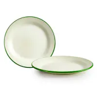 在飛比找momo購物網優惠-【IBILI】琺瑯餐盤 米綠24cm(餐具 器皿 盤子)