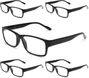 5-Pack Reading Glasses Blue Light Blocking for Women/ Men