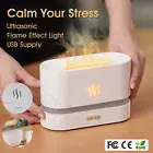 Ultrasonic Aromatherapy Diffuser LED Flame Light Air Humidifier Mist Purifier