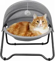 Pet Hammock, Free-Standing Cat Sleeping Bed, Portable Pet Chair Bed, Elevated Pet Bed with Toys, Relief and Improved Sleep, Ideal for Indoor and Outdoor Use