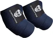 Gymreapers Weightlifting Elbow Wraps (1 Pair) - Flexible 40'' Elbow Compression Strap & Joint Support Brace - for Bench Press, Powerlifting, and Pressing