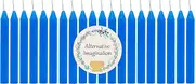 Alternative Imagination Set of 20, Unscented, 4" Tall Chime Candles (Altar, Spell) Blue