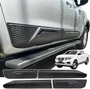Door Body Cladding Moulding Trim for Nissan Navara NP300 D23 2021 2022 2023 2024 2025 Double Cab Accessories, Car Exterior Side Door Body Molding Guard Protector Kit Trim, Matte Black 4PCS