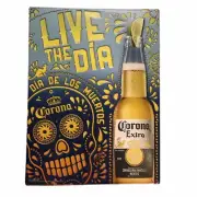 Corona Dia De Los Muertos Tacker Sign, Brewery Metal Tin Beer Memorabilia