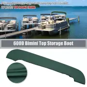Boat Bimini Top Storage Boot Green 97"-103" W 600D Marine Grade Polyester Sock