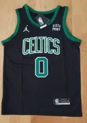 NBA Basketball Jersey #0 Boston Celtics Black Jayson Tatum Size M