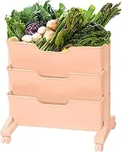Movable Bookshelf Cart, 3-Tier Household Movable Bookshelf, Kitchen Living Room Flexible Access Mobile Bookcase Cart