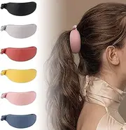 Banana Hair Clips French Hair Clips Matte Claw Clips No Slip Banana Clip Banana Comb Clip Candy Color Hair Clips Interlocking Ponytail Clip Banana Clips for Fine Hair for Women Girls, 6 Pcs