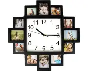 Photo Frame Clock Picture Collage 12Picture Display Photowall