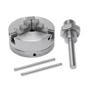 Mini Lathe Chuck Set, 3/4 Jaw Mini Lathe Chuck Self Centering Lathe Chuck Con...