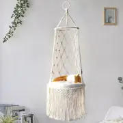 Macrame Hanging Pet Bed Cat Hammock Wall Hanging Cat Bed-Pet Gifts Swing