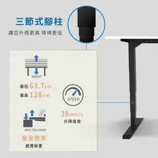 【FUNTE】三節式電動升降桌架 / 腳架 / 桌腳（無桌板）三色可選｜品牌旗艦店