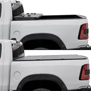ALCYBD |HTF011|Fits Compatible for Dodge Ram 2009 2010 2011 2012 2013 2014 2015 2016 2017 2018 2019 2020 2021 2022 2023 2024 2025 1500 5' 7" Bed Without,Hard Folding Truck Bed Tonneau Cover