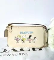 NWT Coach X Peanuts Nolita 19 With Snoopy And Friends Motif Leather Ivory CE858
