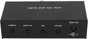 3.5mm Condenser Microphone Headphone Amplifier, Widely Compatible Low Noise Stereo Sound Preamplifier for Musical Instruments (US Plug)
