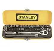 NEW Stanley 1/4" Drive Socket Set - 40 Piece