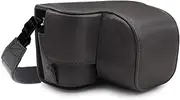 MegaGear Leather Camera Case Compatible with Sony Alpha A6100, A6400 (16-50mm)