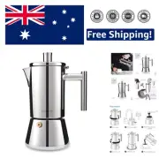 Elegant Heat Resistant Espresso Maker - 520ml Moka Pot for Coffee Lovers