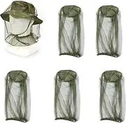 5 Pcs Mosquito Head Net, Head Net Mesh Sun Protection Anti-Insects Bug, Breathable Face Netting Cover, Face Neck Netting Cover for Outdoor, Keeper, Climbing, Fishing, Camping, Gardening, Hiking