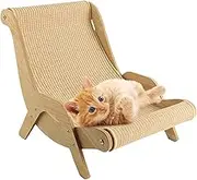 Cat Sisal Chair - Sturdy Elegant Sisal Cat Chair - Lounge, Multi-Functional Scratcher, Scratcher Beach for Garden, Living Room, Bedroom, Indoors, Balcony