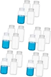 SOLUSTRE 5sets 250ml Plastic Lab Chemical Reagent Bottles Travel Liquid Bottles Secure Caps 4pcs*5
