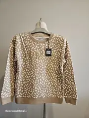 COUNTRY ROAD GIRLS GOLD METALLIC HERITAGE SWEATER SIZE 10 BNWT