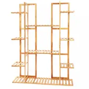 9 Tier Bamboo Plant Stand Corner Shelf Garden Flower Pot Display Indoor Outdoor