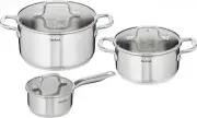 Tefal, Virtuoso Induction Stainless Steel 3pce Pot Set, Thermo Signal technology