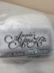 Annie's Attic Crochet Kit Irish Rose Bib, Booties Vintage 1996 Yarn & Pattern