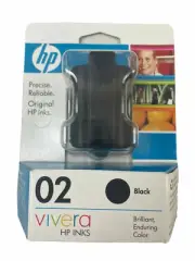 *NEW* HP Vivera 02 Sealed Black Ink Cartridge - Hewlitt Packard - Exp 2008