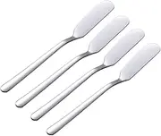 VANRA Cheese Spreader Knife Set 4-Piece Stainless Steel Butter Knife Small Sandwich Condiment Jam Bread Cream Canape Knives Spatula 6.5-inch
