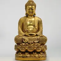 在飛比找樂天市場購物網優惠-黃銅釋迦牟尼佛像擺件如來佛祖佛陀佛居家寺廟供奉佛像佛教用品