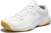 [IZAIO] Pickleball Shoes for Men, All Court Tennis Shoes, Arch Support, White