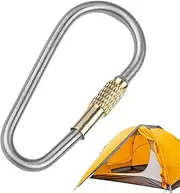 Wrohto Small Locking Carabiner | Climbing Titanium Alloy Screw Lock Buckle | Quick Release Keyring For Key Organization, Outdoor Indoor Camping Traveling