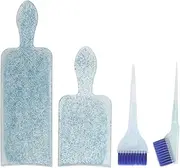 Hair Coloring Board Kit Professional Highlighting Tinting Bleaching Dyeing Brush Set Beauty Salon (Blue)