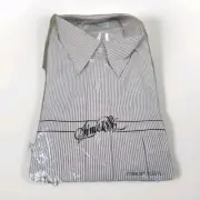 NOS Vtg Sears Roebuck Mens Half Short Sleeve Button Down Oxford Shirt Sz 17 NEW