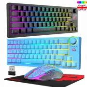 Wireless Gaming Keyboard & Mouse 12 RGB Backlit with Rotary Knob for PC PS4 PS5