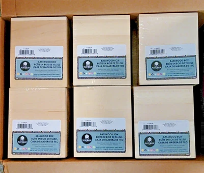 Lot of 12 Unfinished Basswood Boutique Tissue Box Covers Walnut Hollow Wood